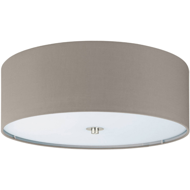 EGLO Pasteri 3 Light Taupe Flush Ceiling Light - image 1