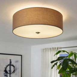 EGLO Pasteri 3 Light Taupe Flush Ceiling Light - thumbnail 2