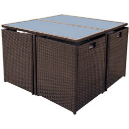 Artemis Home Giulia 8 Seater Brown Rattan Cube Garden Lounge Set - thumbnail 3