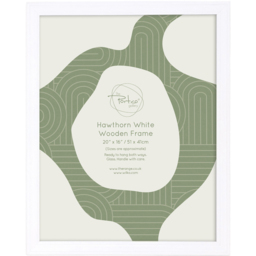 Hawthorn Wooden Plain Photo Frame White 20 x 16 inch