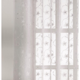Belle Embroidered Voile Panel Curtain White 140 x 122cm - thumbnail 3