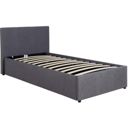 Home Source Upholstered Single Hopsack Ottoman Bed Frame - thumbnail 2