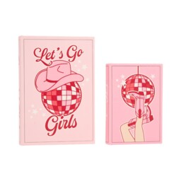 2 Piece Cowgirl Pink Book Boxes Set