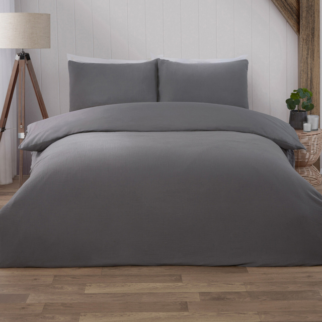 Muslin Duvet Set Grey King - image 1
