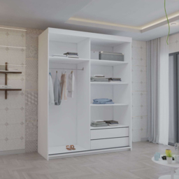 Sliding Wardrobes 4U Smart White 2 Door Mirror Wardrobe - thumbnail 4