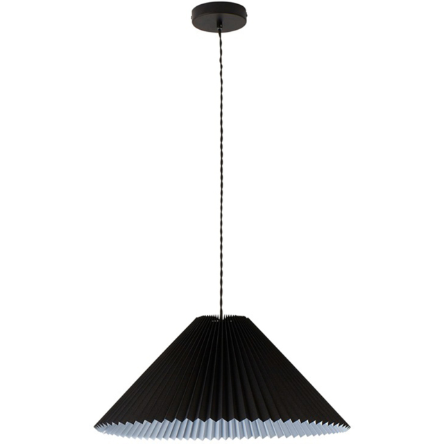 ValueLights Akira Black Pleated Shade LED Pendant Light - image 1