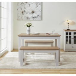 Cambridge Grey 2 Seater Table and Bench Set - thumbnail 4
