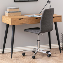Florence Neptun 3 Drawer Oak Office Desk