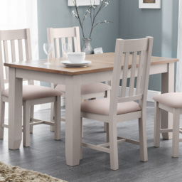 Julian Bowen Richmond 6 Seater Extending Dining Table Elephant Grey and Pale Oak