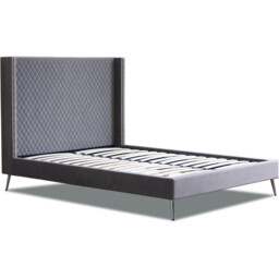 Vanessa Grey Double Fabric Bed - thumbnail 2