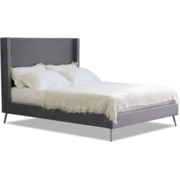 Vanessa Grey Double Fabric Bed - thumbnail 4