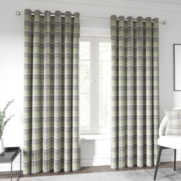 Helena Springfield Harriet Grape and Linen Woven Lined Curtain 168 x 183cm