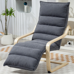 Portland Dark Grey Birch Wood Lounge Chair