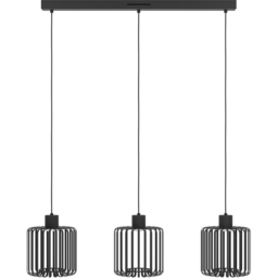 EGLO Ginestrone-Z 3 Lamp Black Steel RGB LED Pendant Light