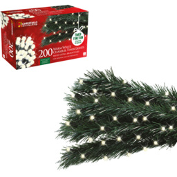 The Christmas Workshop 200 LED Plug In String Light Warm White - thumbnail 3
