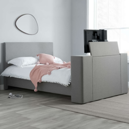 Plaza Double Grey Bed with TV Bracket - thumbnail 1