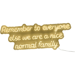 White Remember Family Neon Sign - thumbnail 2