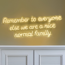 White Remember Family Neon Sign - thumbnail 1