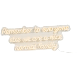 White Remember Family Neon Sign - thumbnail 3