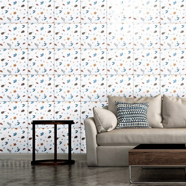 Living and Home Botanical Self Adhesive PVC Wall Sticker 10 Pack - image 1