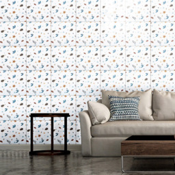 Living and Home Botanical Self Adhesive PVC Wall Sticker 10 Pack - thumbnail 1