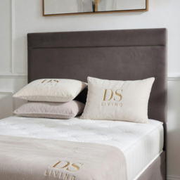 DS Living Majesty Grey Super King Size Plush Velvet Ottoman Bed - thumbnail 3