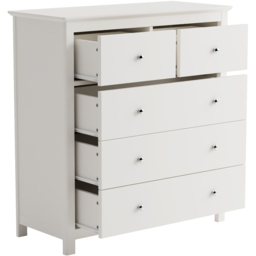 Core Products Nairn 5 Drawer White Chest of Drawers - thumbnail 3