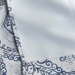 Alan Symonds Victoria Room Darkening Ring Top Eyelet Curtains Blue 168 x 229cm - thumbnail 4