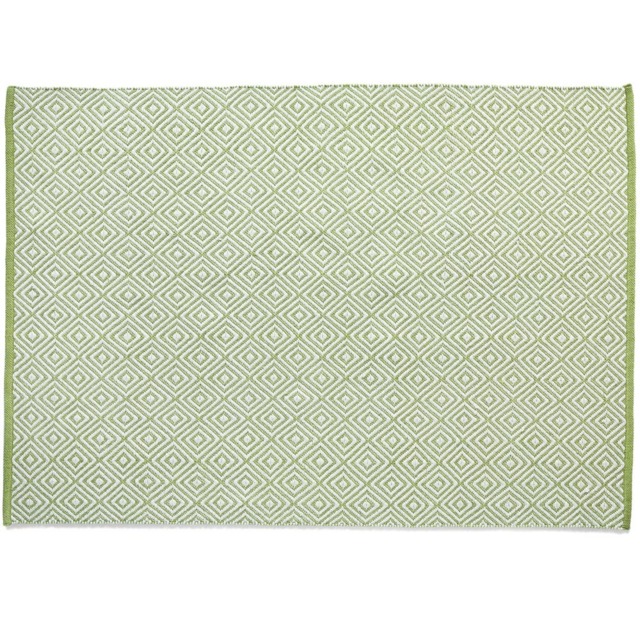 Hug Rug Green Woven Diamond Rug 160 x 230cm - image 1
