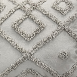 Velosso Diamond Tufted Grey Filled Cushion 43 x 43cm 2 Pack - thumbnail 2