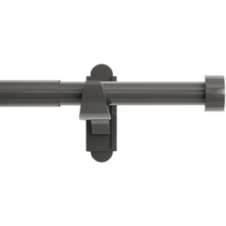 Rothley 71-120cm Stud Finials Extendable Gunmetal Curtain Pole