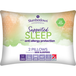 Slumberdown Supported Sleep Pillow Pair White