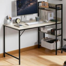 VIDA DESIGNS Brooklyn Grey Computer Desk with 3 Shelf