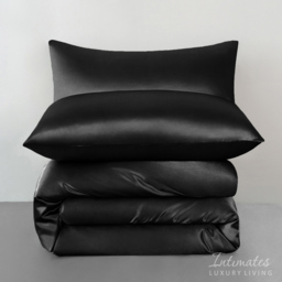Intimates Black Double Satin Bedding Set - thumbnail 3
