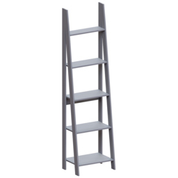 VIDA DESIGNS Bristol 5 Shelf Grey Ladder Bookcase - thumbnail 2