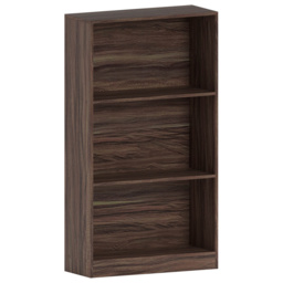 Vida Designs Cambridge 3 Shelf Walnut Medium Bookcase - thumbnail 2