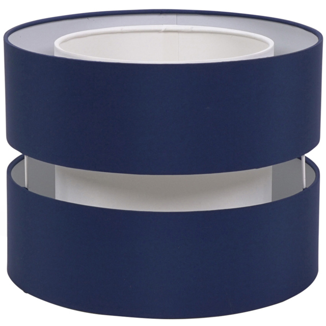 ValueLights Sophia Navy and White 2-Tier Ceiling Light Shade Small - image 1