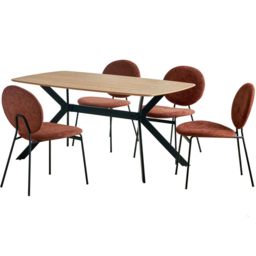 Maybury 4 Seater Natural Oak Dining Table - thumbnail 4