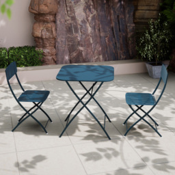 Royalcraft Venice Caribbean Blue 2 Seater Square Bistro Set