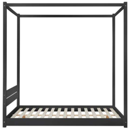 Darwin Black King Size Four Poster Bed Frame - thumbnail 4
