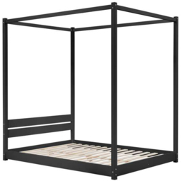 Darwin Black King Size Four Poster Bed Frame - thumbnail 2