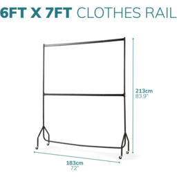 House of Home Heavy Duty Two-Tier Clothes Rail 6 x 7ft - thumbnail 3