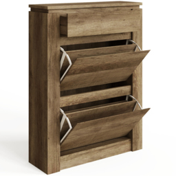 GFW Canyon Oak Grey Shoe Cabinet - thumbnail 3