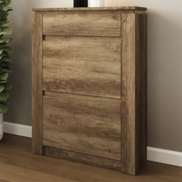 GFW Canyon Oak Grey Shoe Cabinet