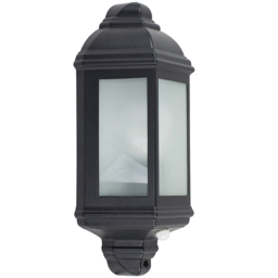 ValueLights Kayleigh Black Outdoor Wall Lantern with PIR Motion Sensor