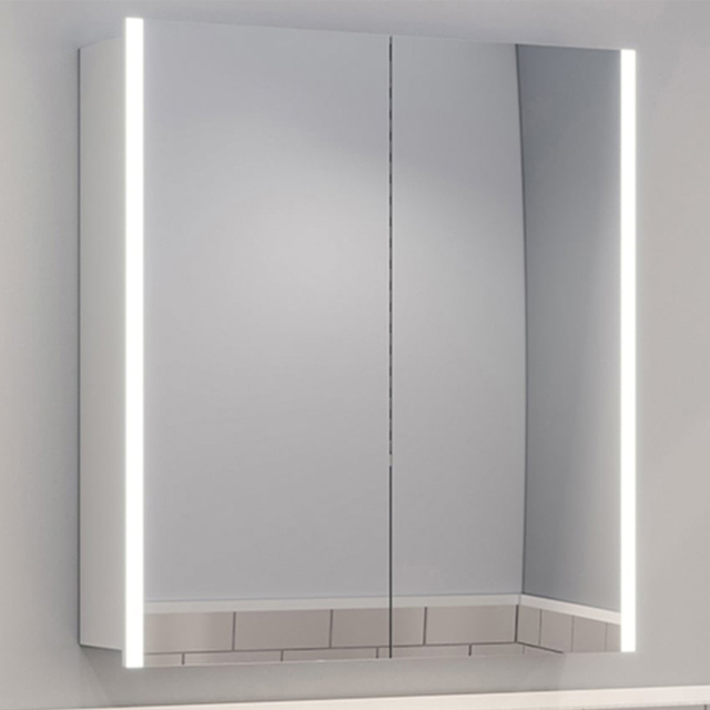 Living and Home 2 Door Frameless LED Mirror Bathroom Cabinet - image 1