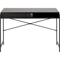Florence Angus Single Door Black Office Desk - thumbnail 2
