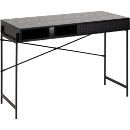 Florence Angus Single Door Black Office Desk - thumbnail 4