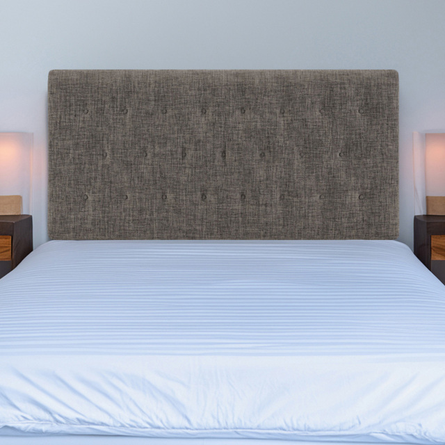 Bedmaster Lona Single Slate Linen Buttoned Headboard - image 1