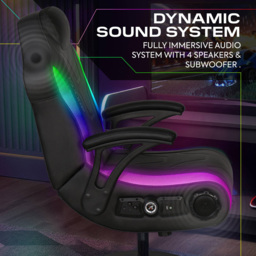 X Rocker Monsoon 4.1 Black RGB LED Gaming Chair with Sound System and Neo Motion Sync App Control - thumbnail 4